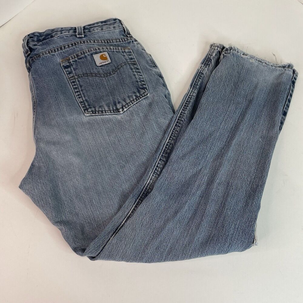 Carhartt Women’s Jeans, 18x32, WB160 VIO, Workwear, Straight leg, Distressed